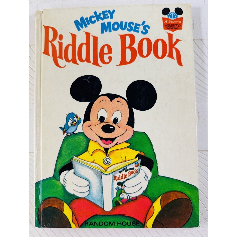 Vintage Walt Disney's Mickey Mouse's Riddle Book First Edition 1972 Hard Cover